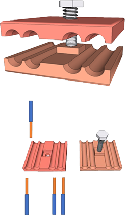 다회선 접지클램프 제품